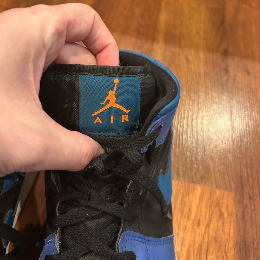Air Jordan 1 mid grade school size 6.5 racer blue green abyss and black - Picture 7 of 11